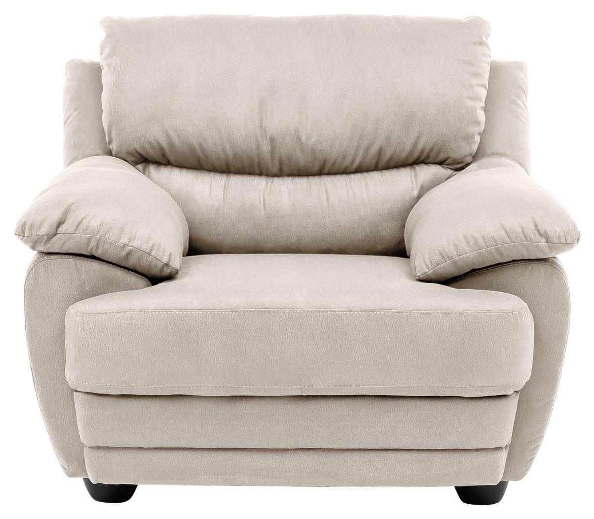 Polstersessel Nebolo Sandfarben - Sandfarben/Schwarz, Design, Textil (117/97/100cm) - Livetastic