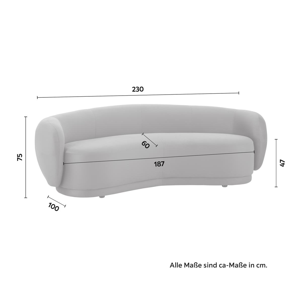 Moderná zamatová pohovka DAMARIS, tmavá sivá - čierna/tmavosivá, Modern, drevo/textil (230/75/100cm) - Bessagi Home