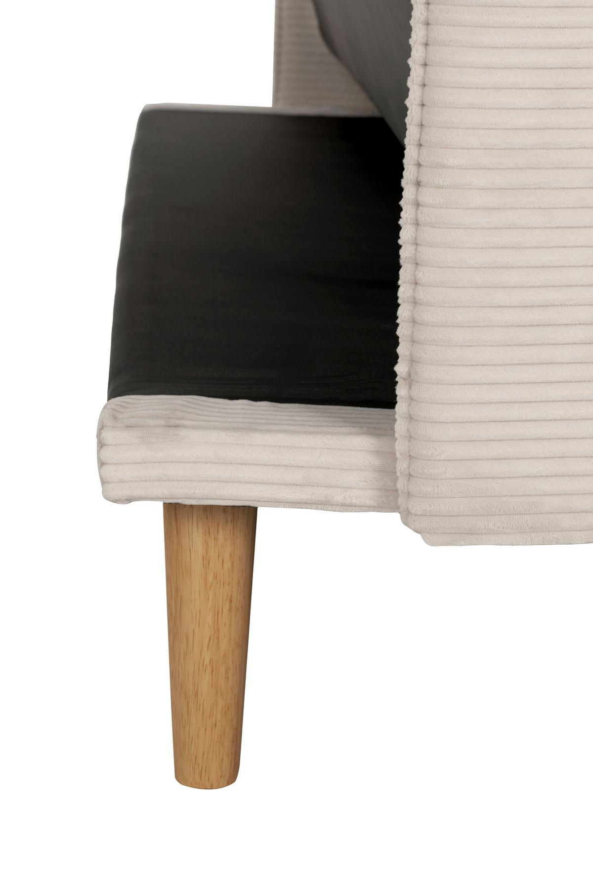 Kanapéágy Como - krémszínű, Design, textil (193/81/92cm) - Livetastic