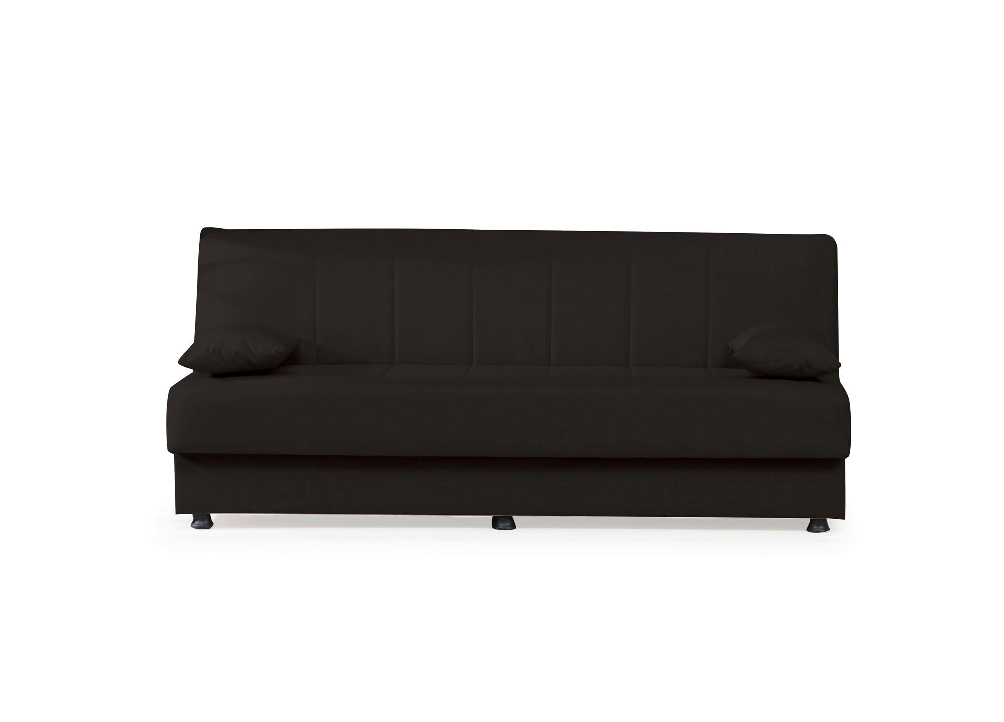 3-Sitzer-Sofa Ege Mit Schlaffunktion Schwarz - Schwarz, Design, Textil (190/82/82cm) - Livetastic