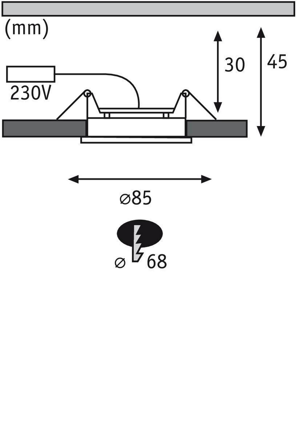 Led-spotkopf 1-flammig Ø 8,5 Cm - Weiß, Design, Kunststoff (8,5cm) - Paulmann