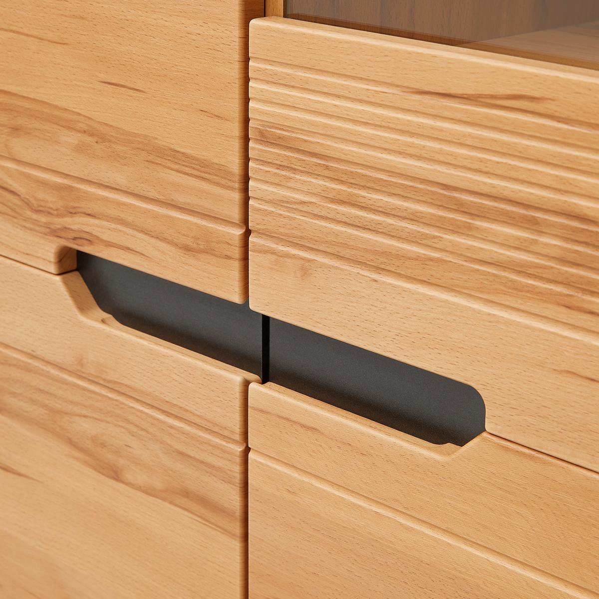 Vitrin Alana - Modern, faalapú anyag/Üveg (71,8/195,4/33cm)