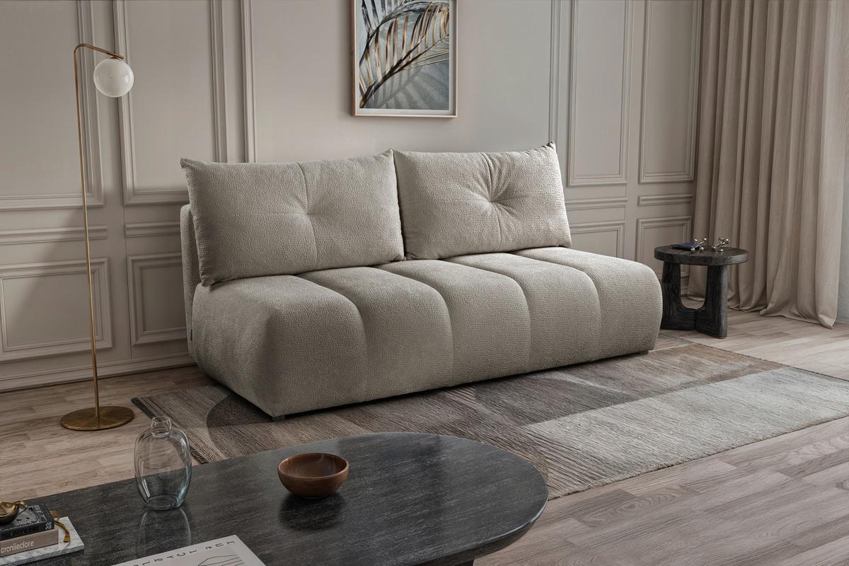 Schlafsofa Milo, Hellgrau B: 209 Cm - Creme/Hellgrau, Design, Holz/Holzwerkstoff (209/100/103cm) - MID.YOU