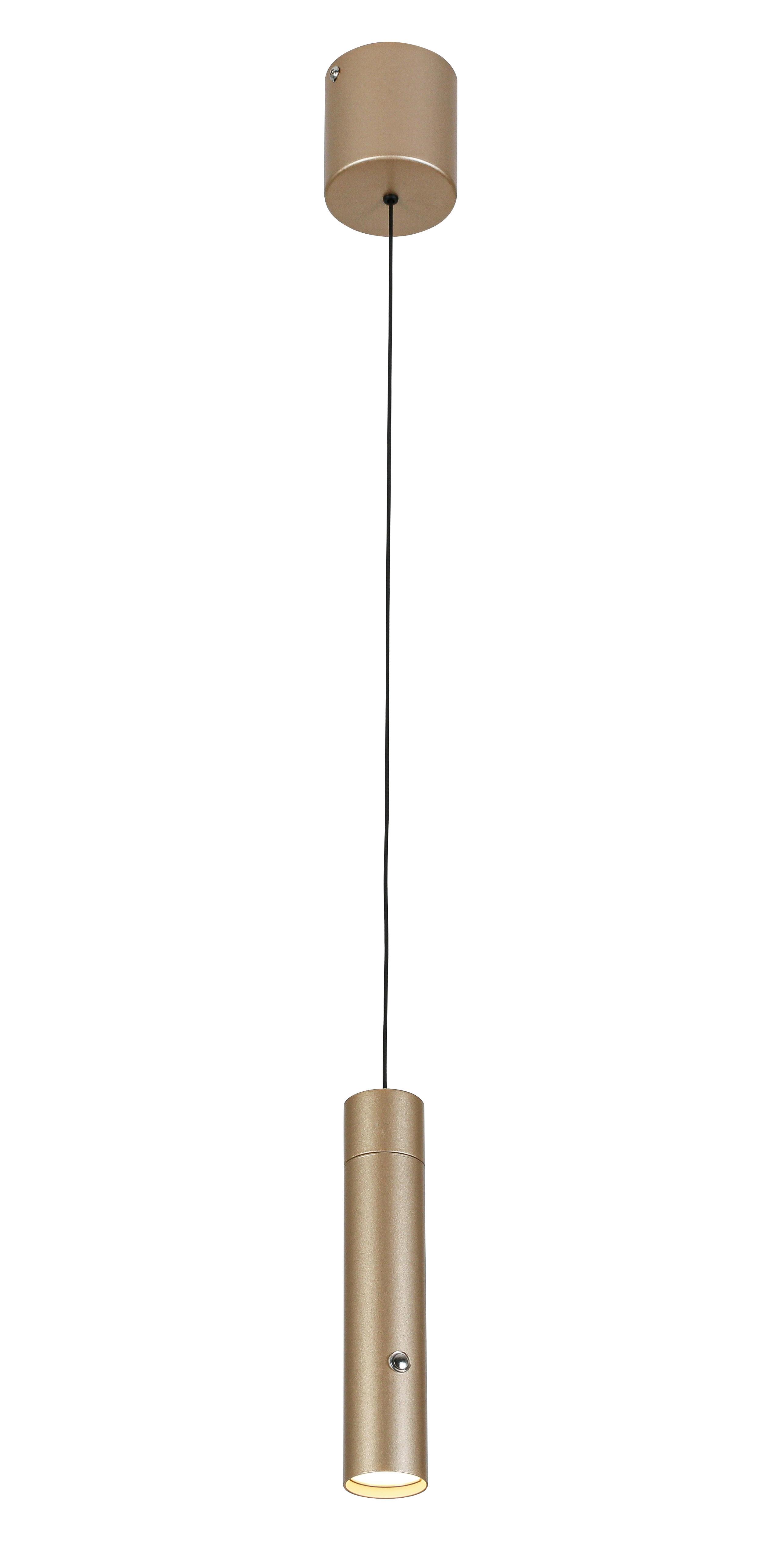 ZÁVĚSNÉ SVÍTIDLO SUSO - cappuccino, Moderní, kov/plast (3,8/3,8/150cm) - Mömax