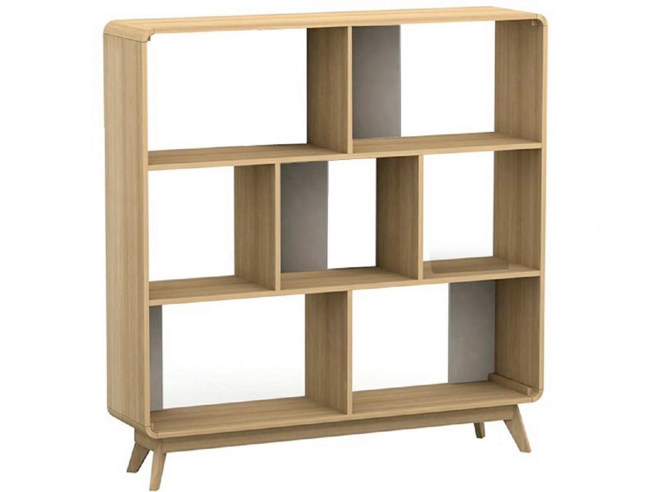 Regal Cassie Eichefarben 122 cm - Eichefarben/Weiß, Design, Holzwerkstoff (122/126/29cm) - MID.YOU