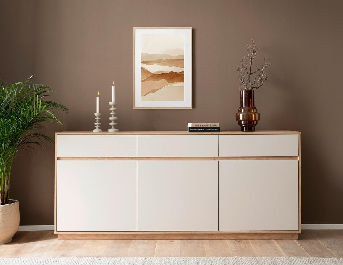 Sideboard Sonora Eiche Artisan B: 202cm - Kaschmir/Eiche Artisan, Design, Holzwerkstoff (202/89/40cm) - MID.YOU
