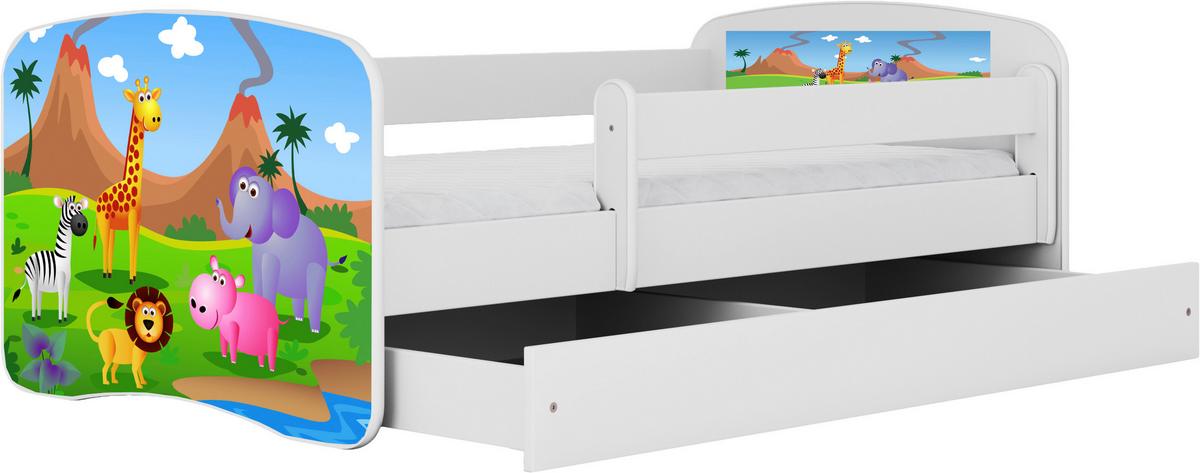Kinder-/Juniorbett Babydreams inkl. Matratze 80x160 - Birkefarben/Weiß, MODERN, Holz/Holzwerkstoff (80/160cm) - MID.YOU