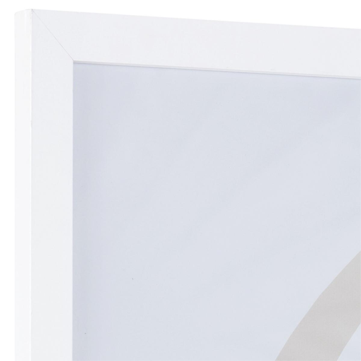 Bilderrahmen 50x70 cm Caralina Holz-Dekor Weiß, 53,3x73,3 cm - Weiß, Basics, Glas/Holz (53,3/73,3/1,5cm) - Luca Bessoni