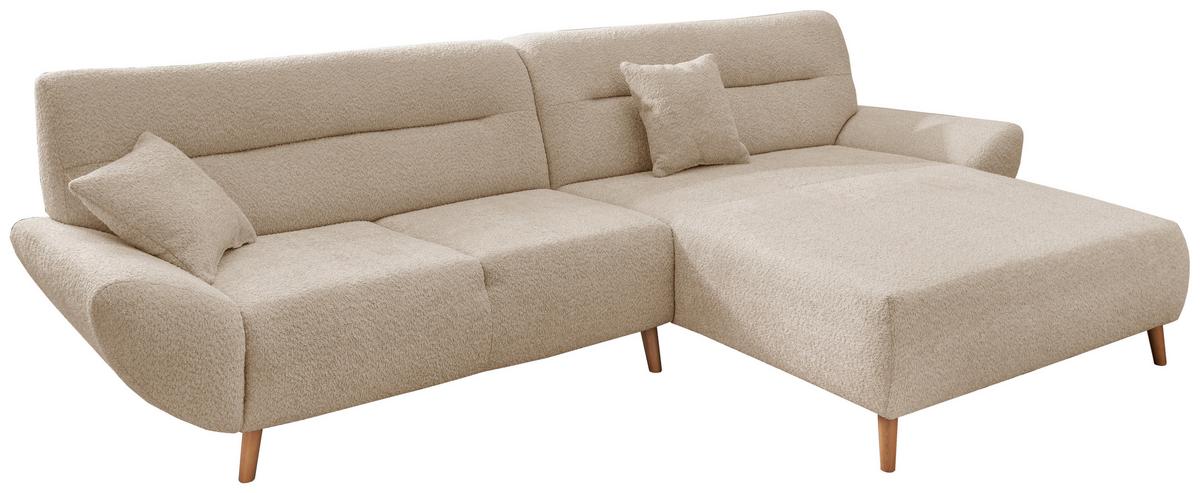 Ecksofa Drago, Beige S: 290x166 cm - Wildeiche/Beige, KONVENTIONELL, Textil (290/166cm) - MID.YOU