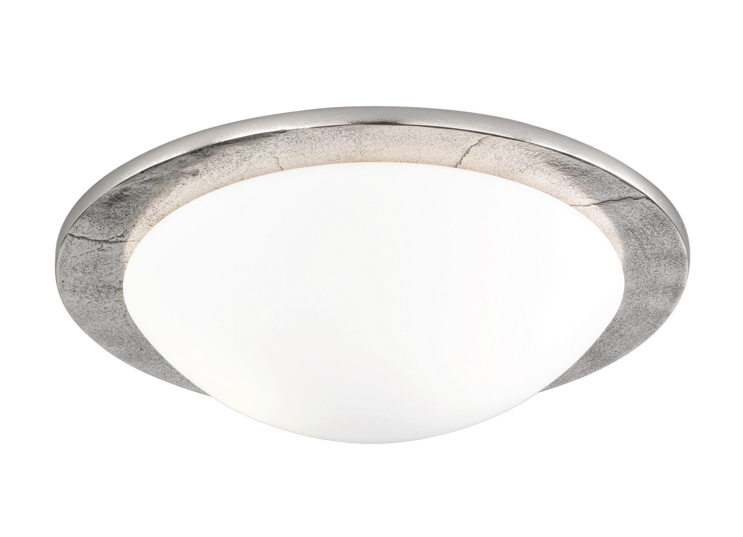 Deckenleuchte 13098 Shine Alu - Opal/Nickelfarben, LIFESTYLE, Glas/Metall (38/11,5cm) - Fischer & Honsel