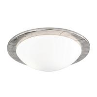 Deckenleuchte 13098 Shine Alu - Opal/Nickelfarben, LIFESTYLE, Glas/Metall (38/11,5cm) - Fischer & Honsel