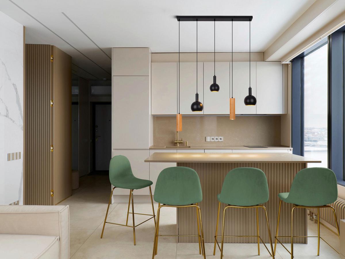 Pendelleuchte Natur, Schwarz - Schwarz/Naturfarben, Design, Metall (95cm) - Näve