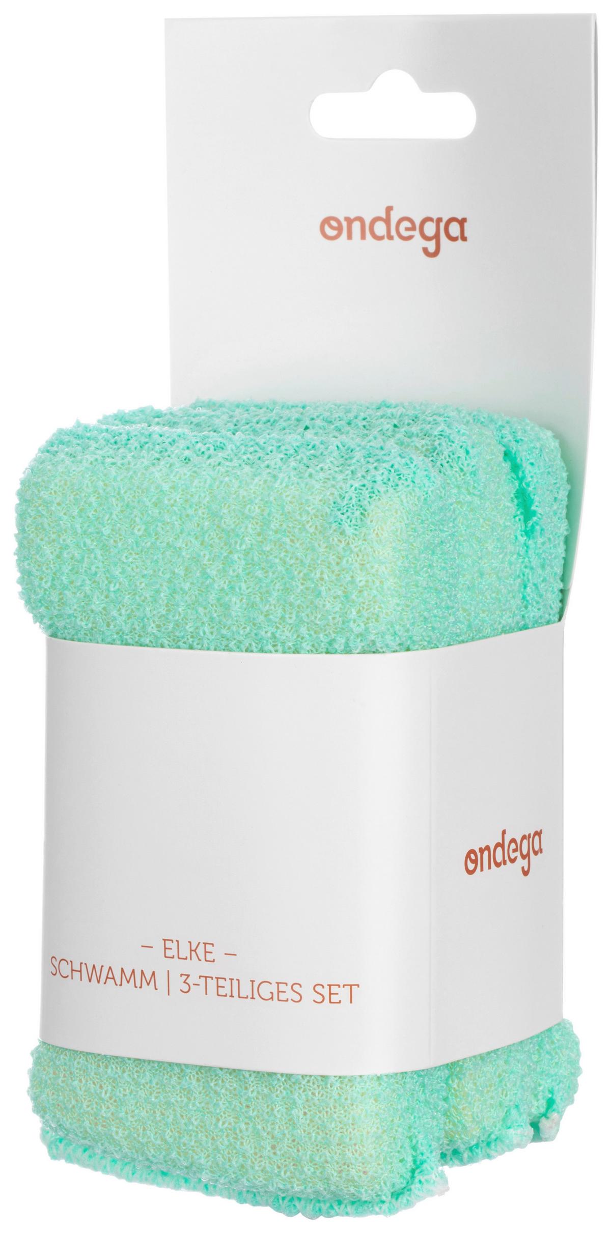 Szivacs Elke 3 Darabos - zöld, Konventionell, műanyag (8/12,5/2,5cm) - Ondega