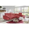 Ecksofa Mit Schlaffunktion Driver Rot Lederlook - Chromfarben/Rot, MODERN, Textil (266/214cm) - MID.YOU