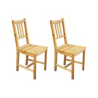 Stuhl-set Kiefer Massiv, B: 42cm - Naturfarben, Design, Holz (42/92/42cm) - Livetastic