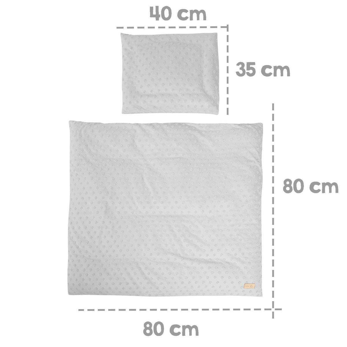 Bettwäschegeschenkset altrosa Bio-Jersey 3-Teilig. Set - Hellgrau, MODERN, Textil - Roba