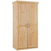 Šatní skříň LEON šířka 95cm - barvy borovice/barvy hliníku, Lifestyle, kov/dřevo (95/190/55cm) - MID.YOU