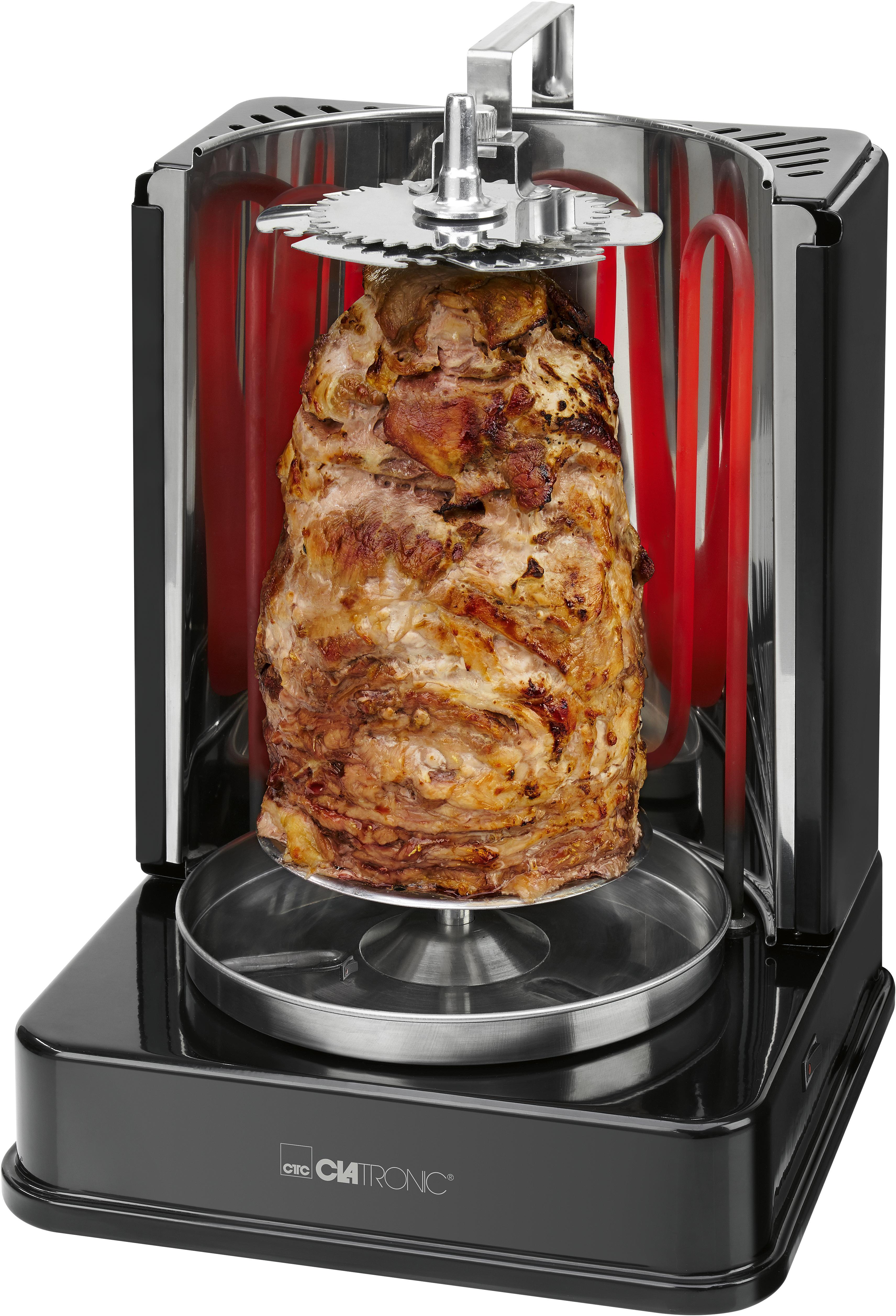 Döner-vertikal-multigrill Ctc 3686 - Schwarz, MODERN, Metall (25,5/35/25,5cm) - Clatronic