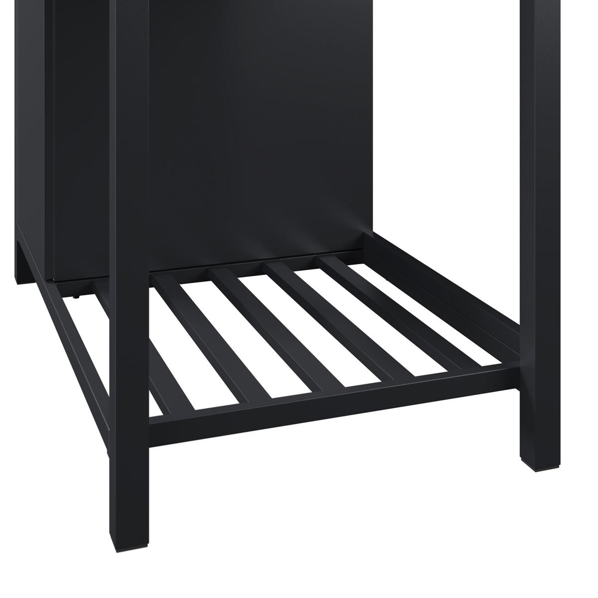 Outdoorküche Bern I - Anthrazit/Naturfarben, Basics, Kunststoff/Metall (110/90/61cm) - Beldano