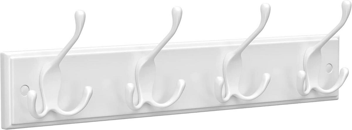 Wandgarderobe Weiß B: 40 Cm - Weiß, Basics, Holzwerkstoff/Metall (40/7cm)