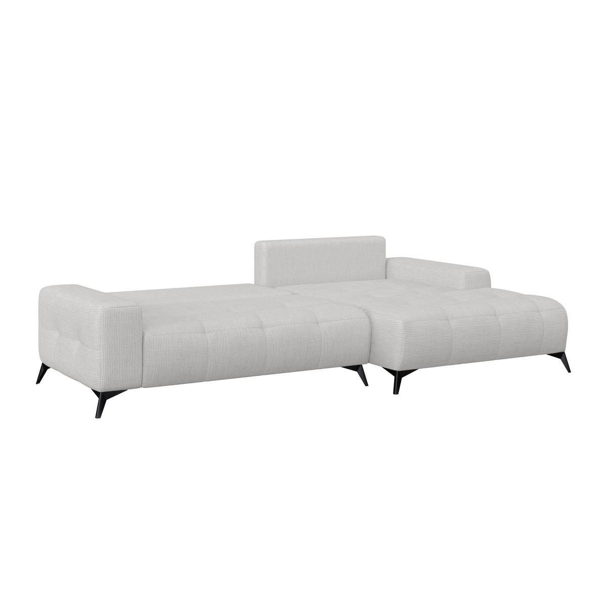 Ecksofa Mauro Beige, mit Schlaffunktion - Creme/Schwarz, Trend, Textil (290/175cm) - Luca Bessoni
