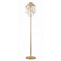 Stehleuchte Goldfarben Beige L: 30 cm - Beige/Goldfarben, KONVENTIONELL, Naturmaterialien/Kunststoff (30/30/167cm)