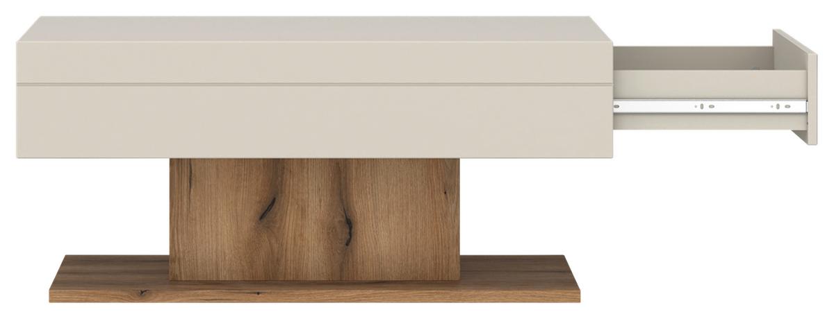 Couchtisch Lightning Eichefarben/Kaschmir B:100,2cm - Kaschmir/Eichefarben, MODERN, Holzwerkstoff (100,2/45/63,2cm)