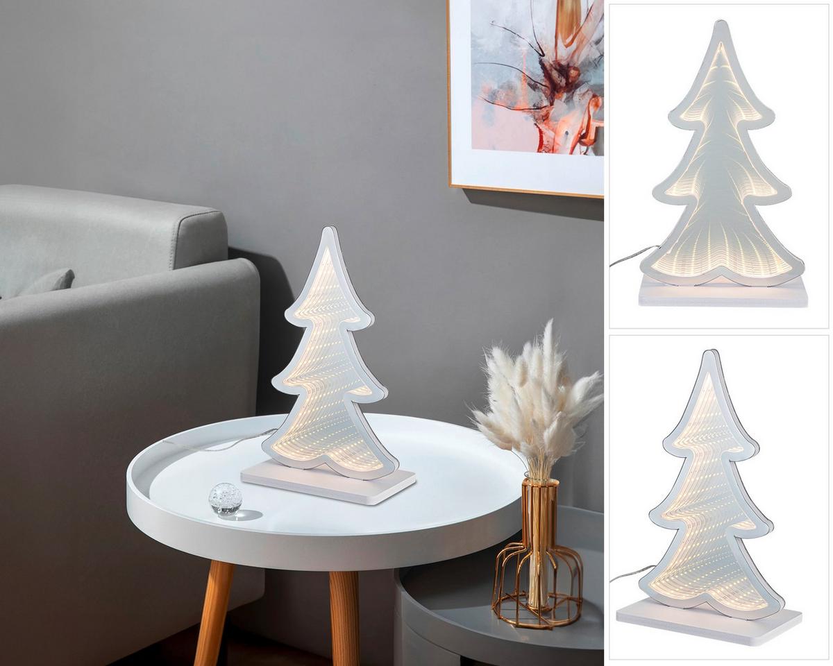 Led-dekoleuchte Tree - Chromfarben/Weiß, Basics, Kunststoff (18/12/30cm) - James Wood
