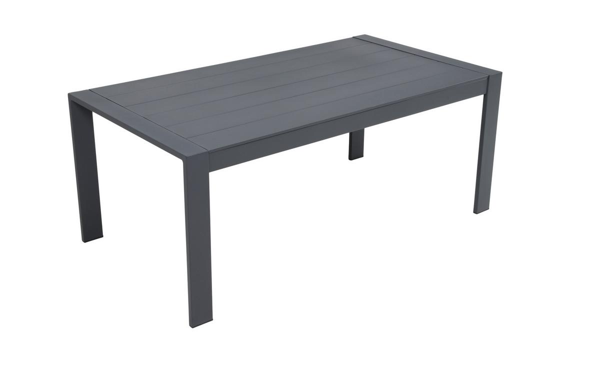 Gartenset Victoria - Anthrazit/Grau, Basics, Kunststoff/Textil - Gardenson