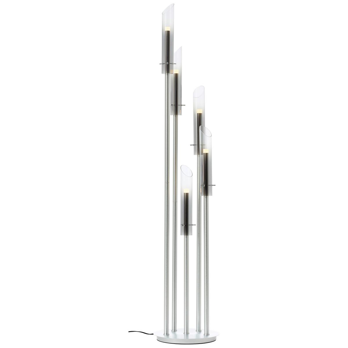 Led-stehleuchte Inkl. Fußschalter - Chromfarben, Basics, Glas/Metall (33/168cm) - Brilliant