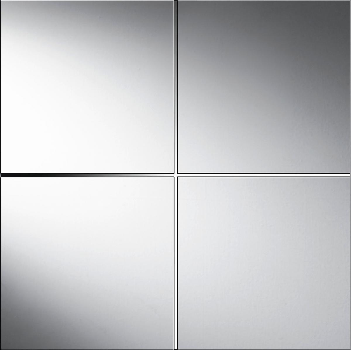 SADA ZRKADLOVÝCH OBKLADAČIEK QUATTRO SILBER 108-102 - Modern, sklo (30/30cm) - Ondega