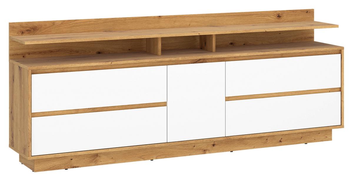 Tv-magasító Foggia - Artisan tölgy, Trend, faalapú anyag (188,4/20/33,6cm)