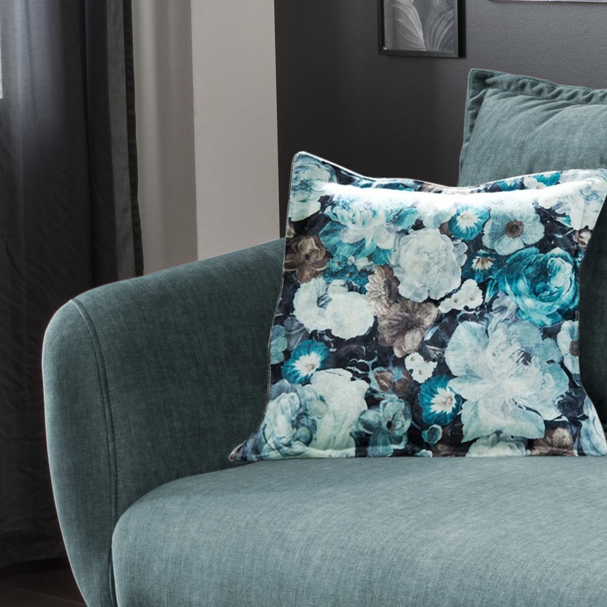 3-sitzer-sofa Baggio Dblau,dgrün B:236 Cm - Blau/Buchefarben, MODERN, Textil (236/94/103cm) - Livetastic
