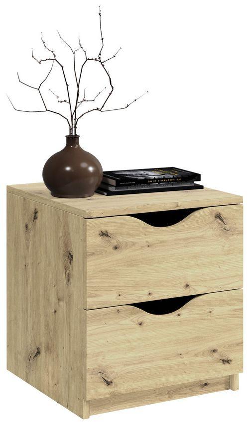 Noční Stoelk Luki Dekor Dub - černá/barvy dubu, Basics, kompozitní dřevo/plast (40/45/42cm) - MID.YOU