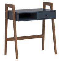 Schminktisch Albi Blau/ Lärche Dekor B: 86 Cm Mit Lade - Blau/Lärchefarben, KONVENTIONELL, Holzwerkstoff (86/95,5/48cm) - MID.YOU