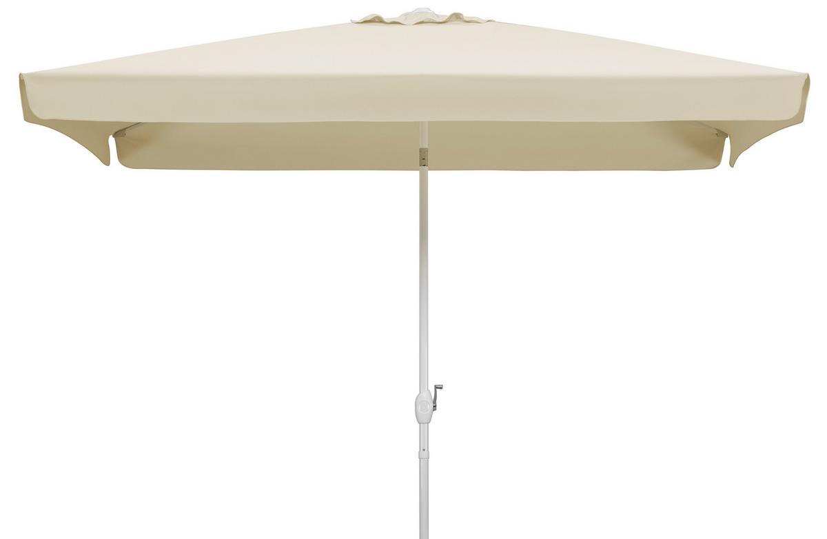 Sonnenschirm Oslo Natur Bht: 200x250x300 Cm Naturfarben - Naturfarben/Weiß, Basics, Textil/Metall (200/250/300cm) - Schneider