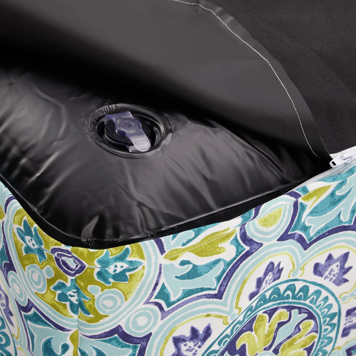 SEDACÍ VENKOVNÍ PODUŠKA CASSY - modrá/vícebarevná, Moderní, textil (60/23/60cm) - Bessagi Garden