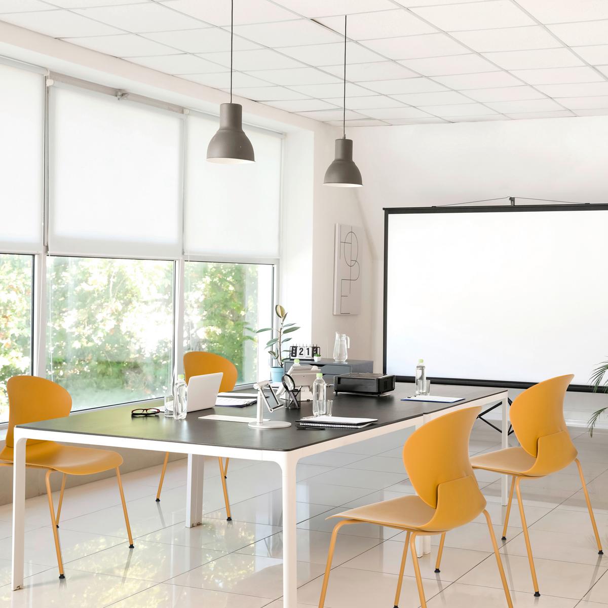 Besucherstuhl T36 Vi Gelb B: 56 cm - Gelb, MODERN, Kunststoff/Metall (56/80/54cm) - MID.YOU