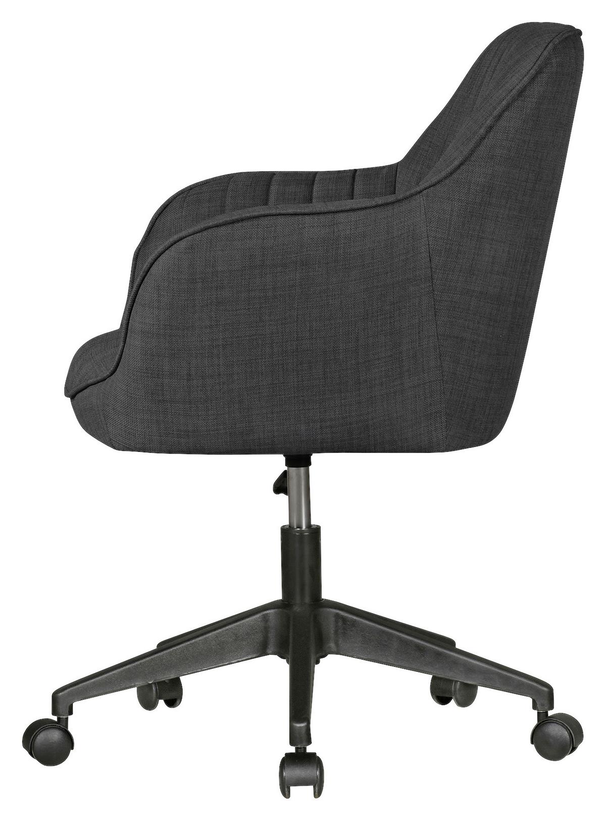 Stolička MARA antracitová - čierna/antracitová, Modern, textil/plast (65/83/65cm) - MID.YOU