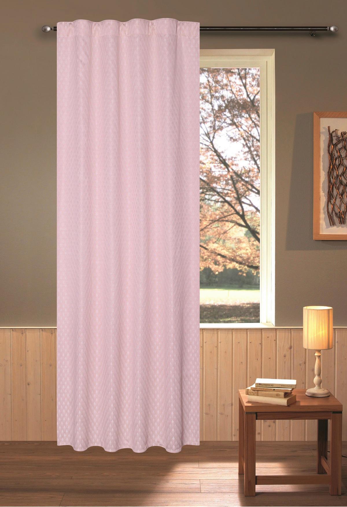 Fertigvorhang Nicki - Rosa, MODERN, Textil (140/245cm) - Luca Bessoni