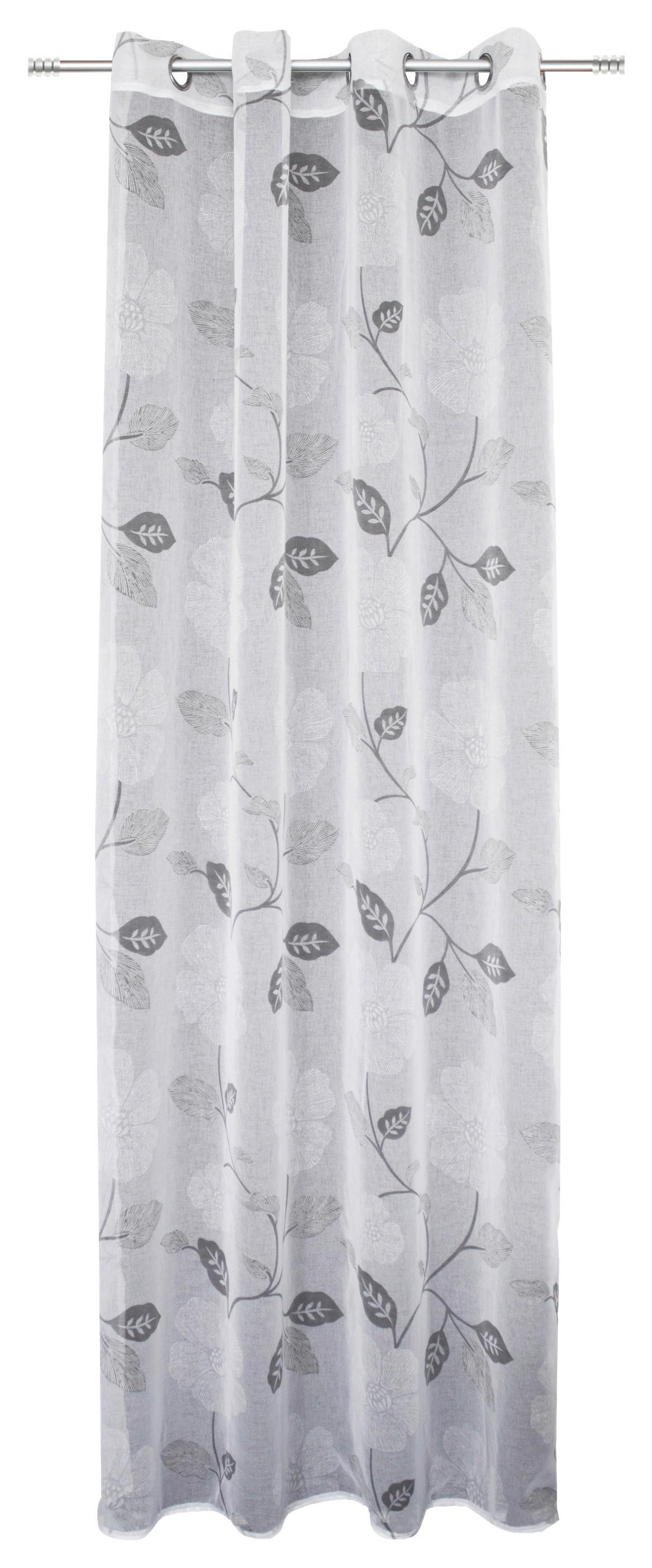 Vorhang Mit Ösen Iver 140x245 cm Silber - Grau, MODERN, Textil (140/245cm) - Luca Bessoni