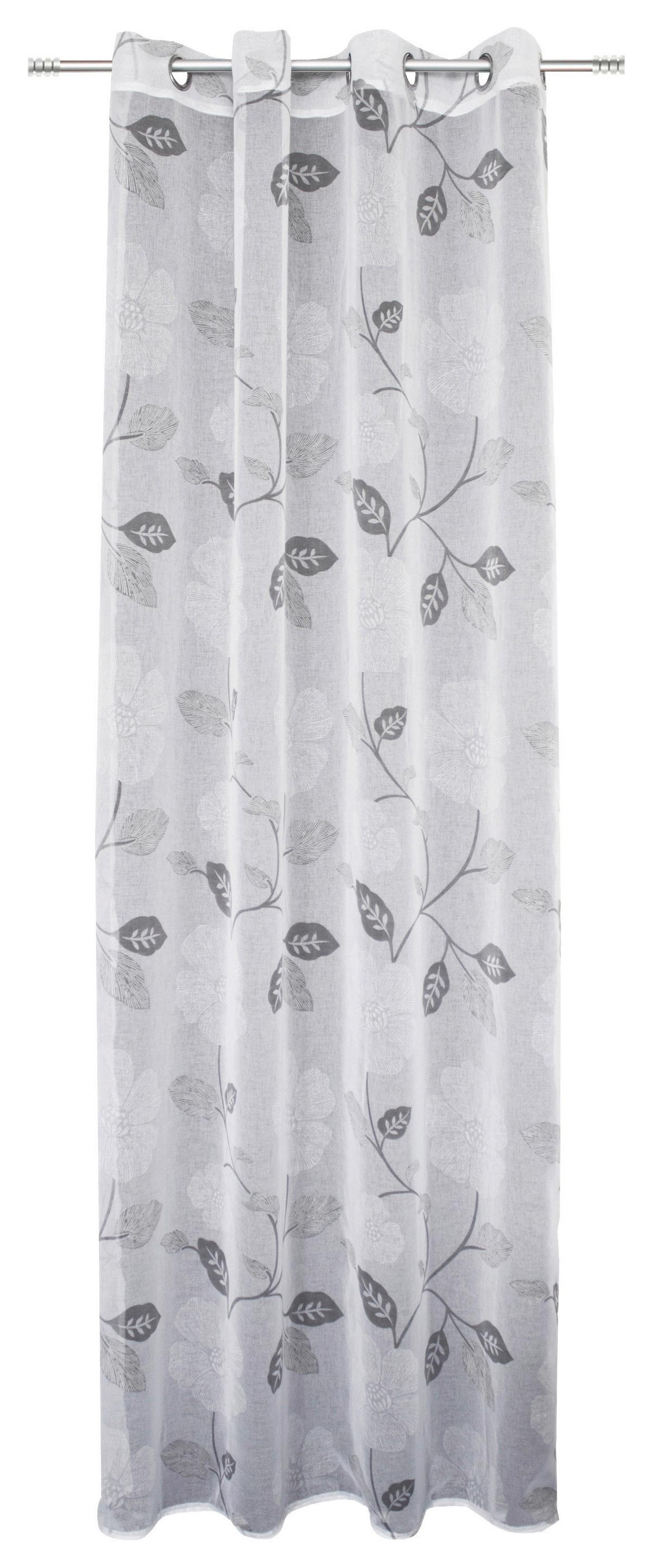 Vorhang Mit Ösen Iver 140x245 cm Silber - Grau, MODERN, Textil (140/245cm) - Luca Bessoni