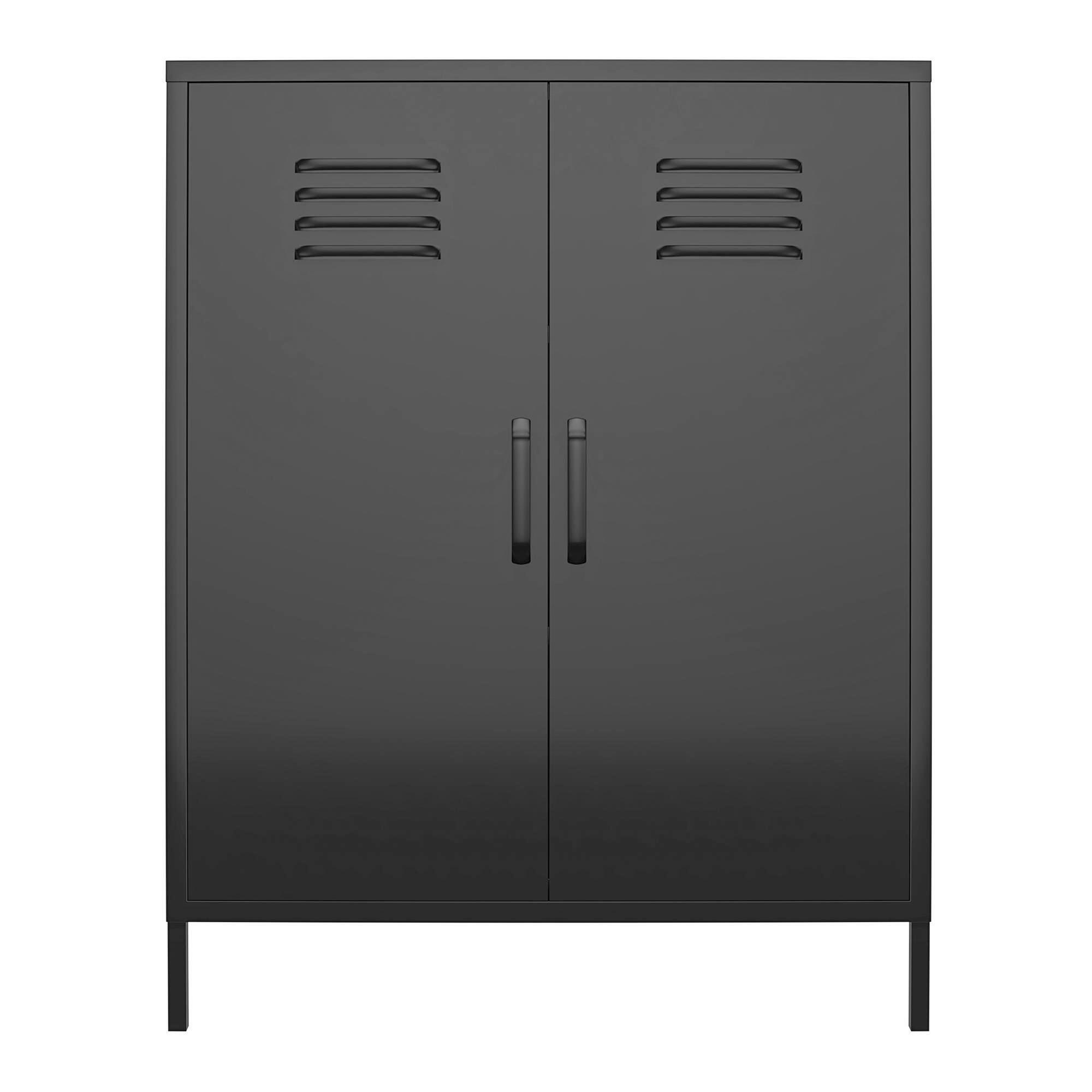 Sideboard Mission District Schwarz B: 40cm - Schwarz, Design, Metall (40/102/80cm) - MID.YOU