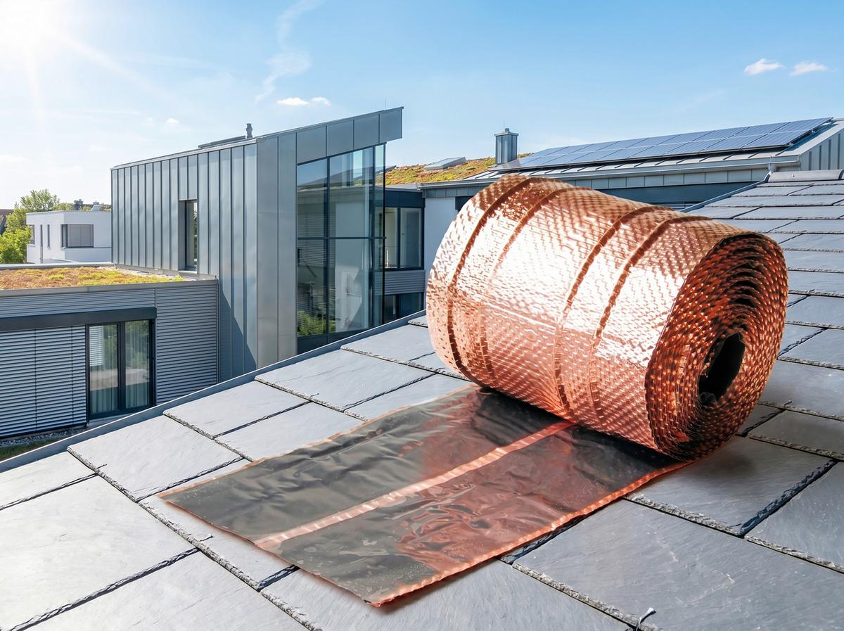 Dachschutz Kupfer zur Abdichtung und reparatur - Kupferfarben, Basics, Metall (500/19,5/2cm) - Prestige Home