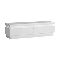 TV-Element Lyon - Weiß Hochglanz/Schwarz, Trend, Holzwerkstoff (146/41,7/42cm)