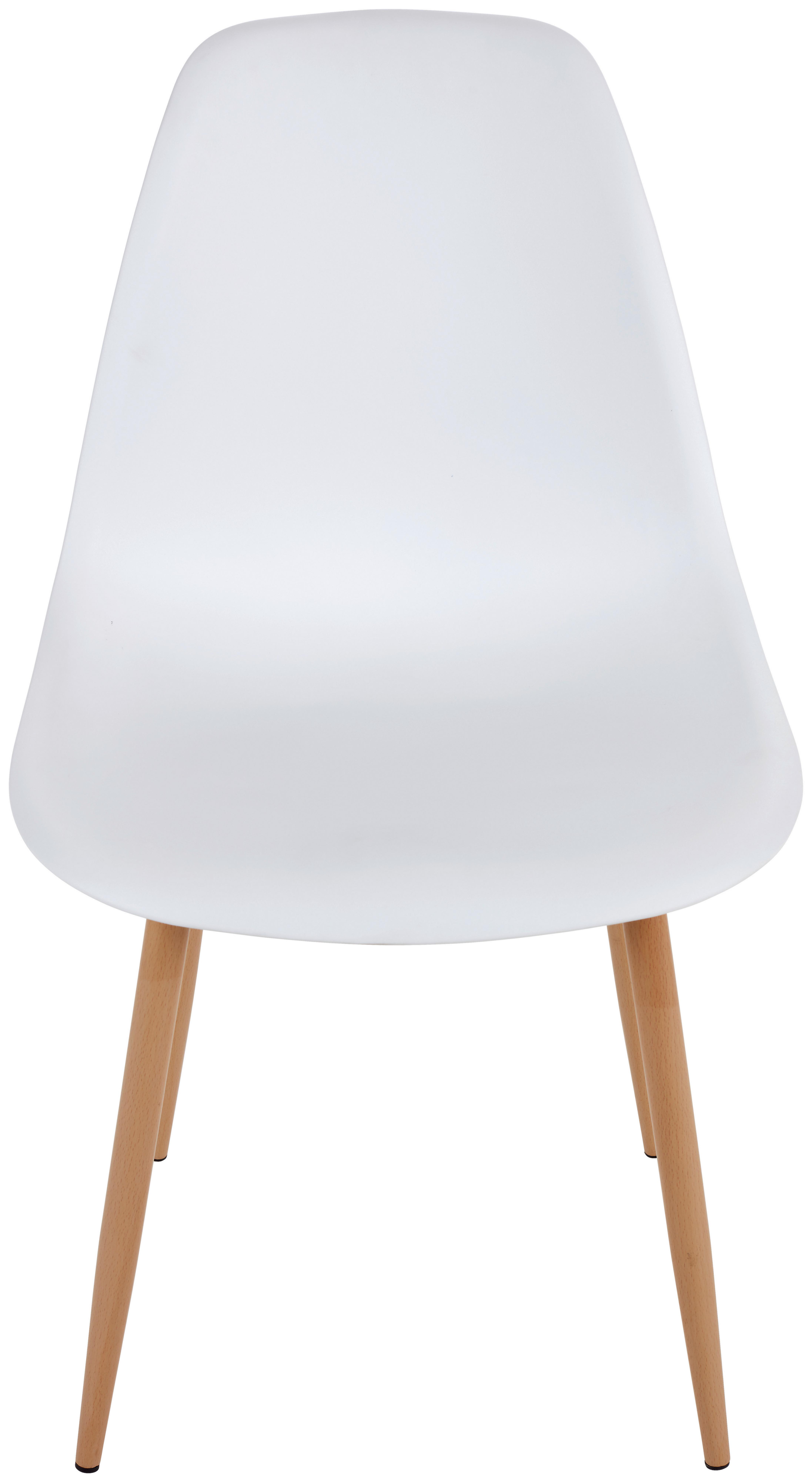 Esszimmerstuhl Rivan Weiß Dekor 4er-Set - Buchefarben/Weiß, MODERN, Kunststoff/Metall (44/83/53cm) - Ondega
