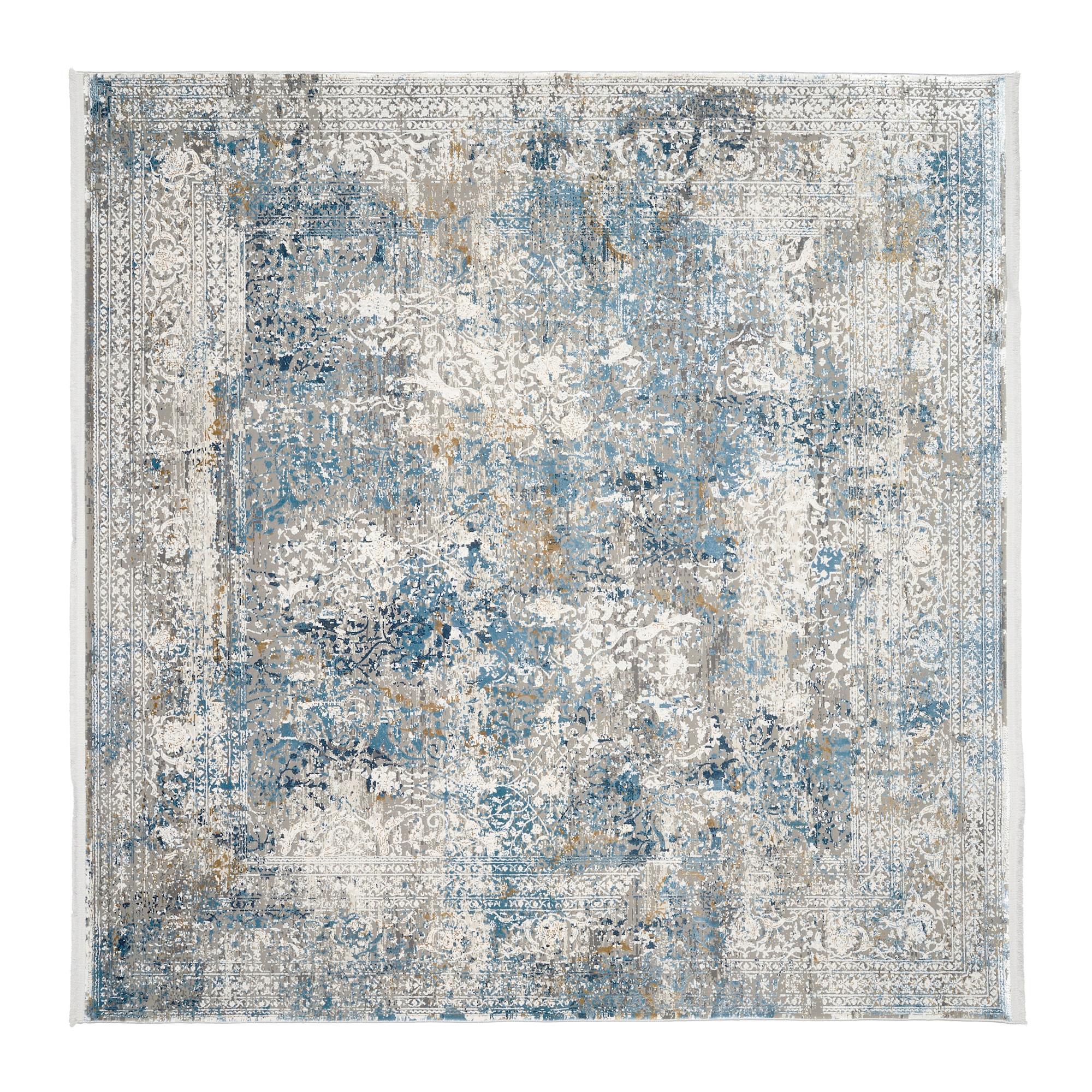 Webteppich Avignon Multicolor 240x240 cm - Blau/Grau, Design, Textil (240/240cm) - Dieter Knoll