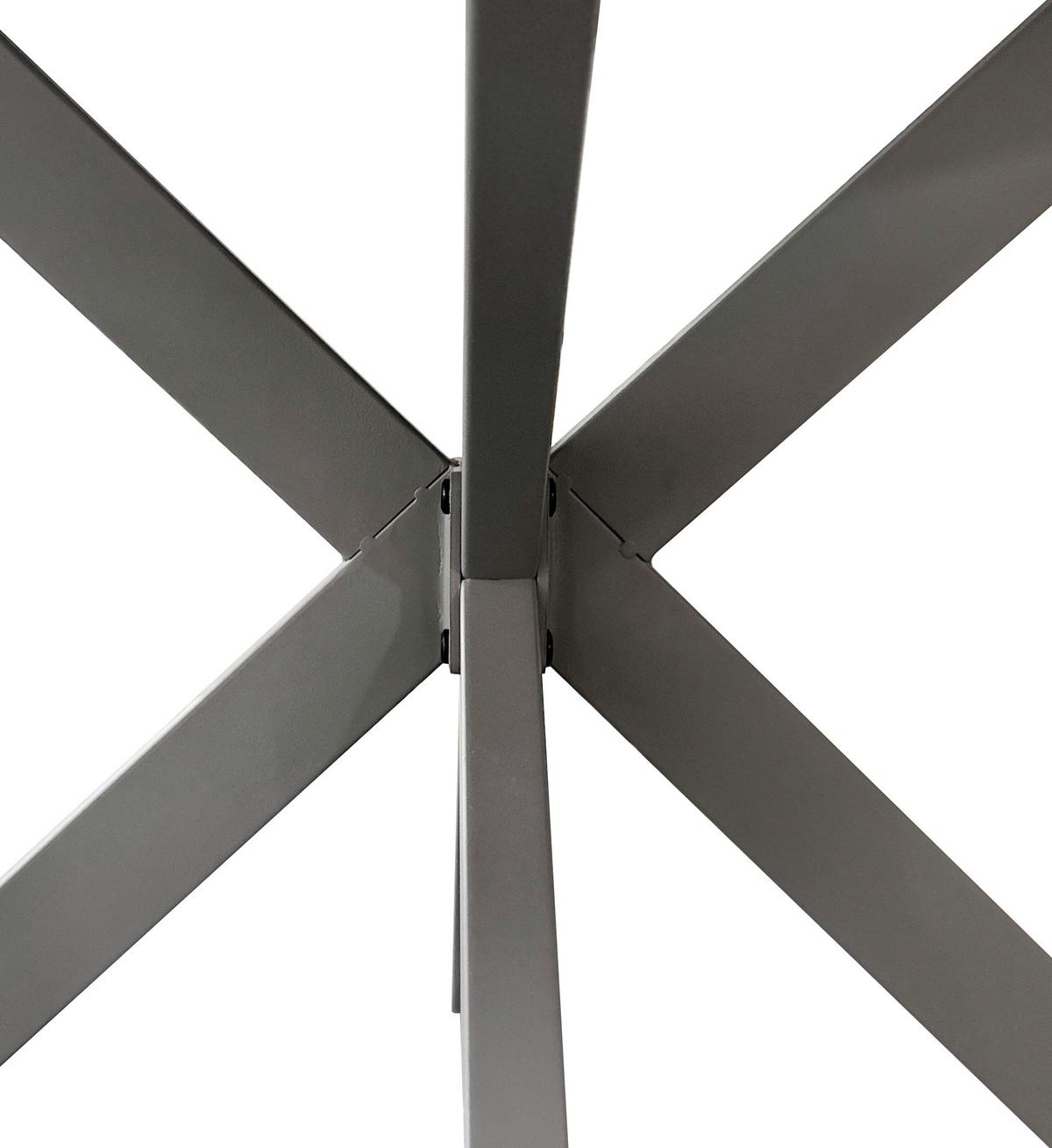 Esstisch Rund Monte 120x75 Cm Grau - Grau, MODERN, Holzwerkstoff/Metall (120/120/75cm) - MID.YOU