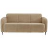 3-Sitzer-Sofa Marone Creme Teddystoff - Creme/Schwarz, MODERN, Textil (180/76/90cm) - Livetastic