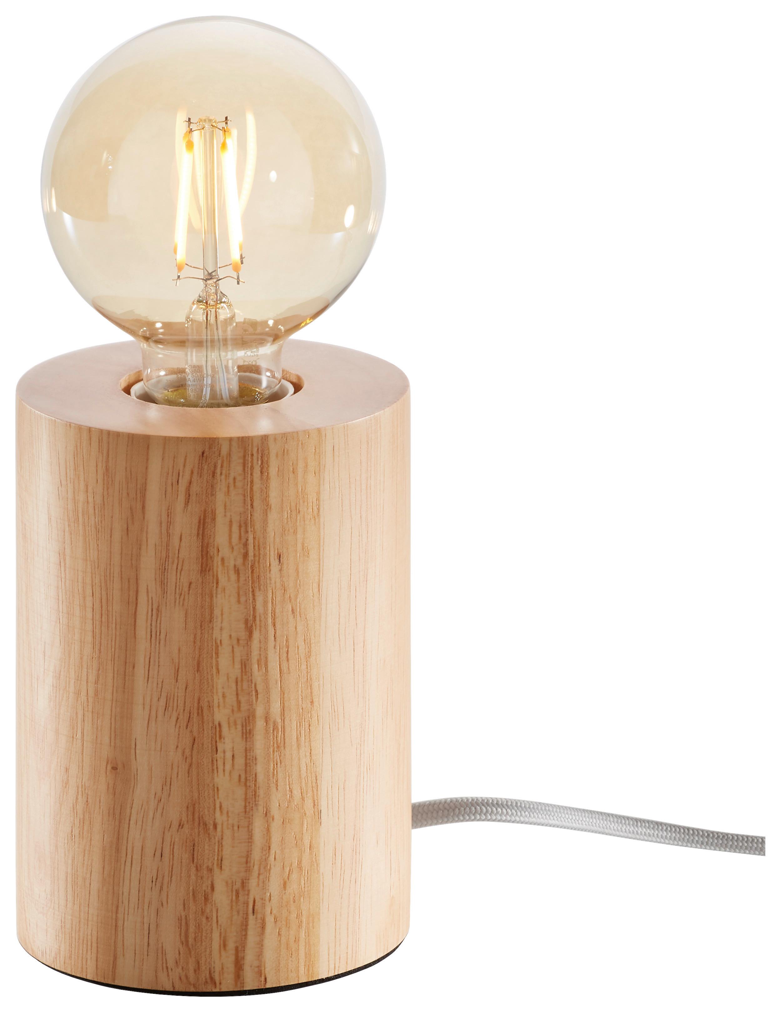 Tischlampe Talin Dimmbar Naturfarben Mit Schnurschalter - Natur, Holz (9/13cm) - Paulmann